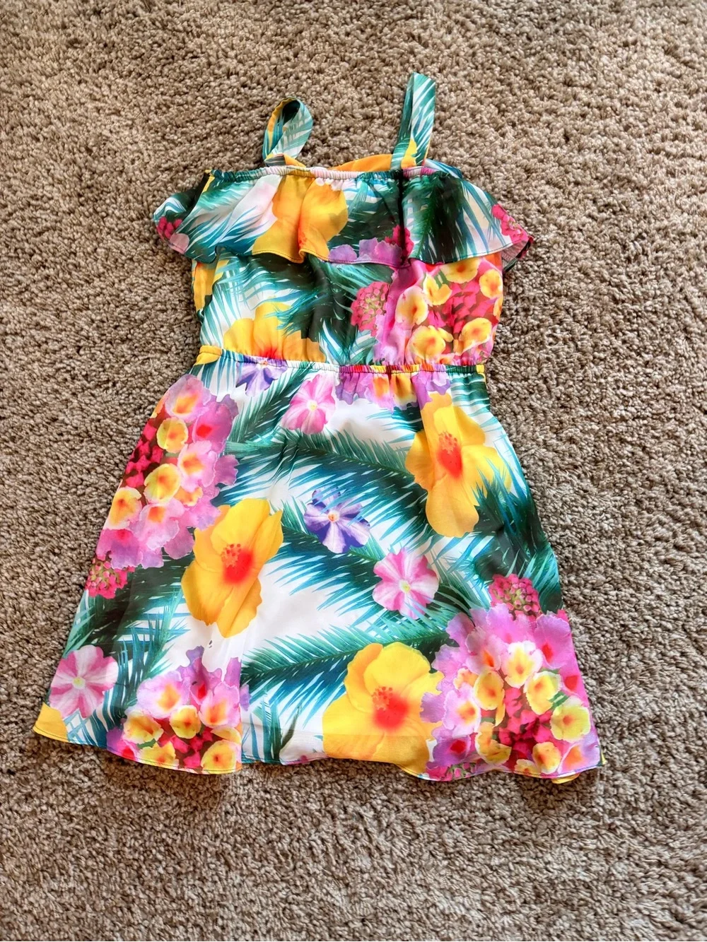Girls Tropical Floral Sundress
